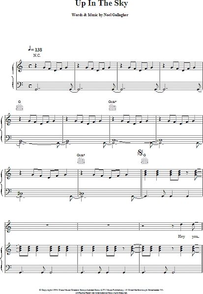 open zoom image for Up In The Sky - Piano/Vocal/Guitar, New, Main