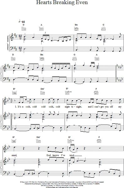 open zoom image for Hearts Breaking Even - Piano/Vocal/Guitar, New, Main