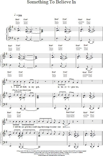 open zoom image for Something To Believe In - Piano/Vocal/Guitar, New, Main