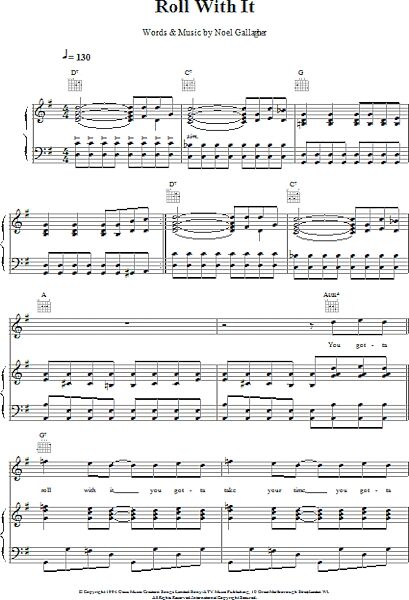 open zoom image for Roll With It - Piano/Vocal/Guitar, New, Main