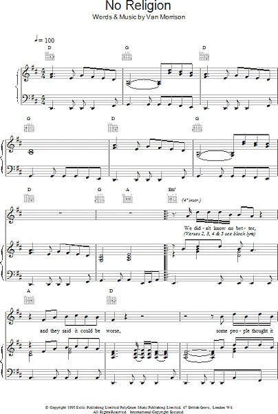 open zoom image for No Religion - Piano/Vocal/Guitar, New, Main