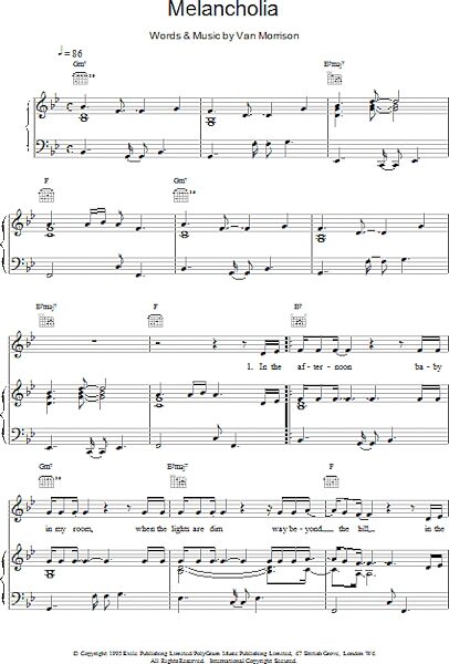 open zoom image for Melancholia - Piano/Vocal/Guitar, New, Main
