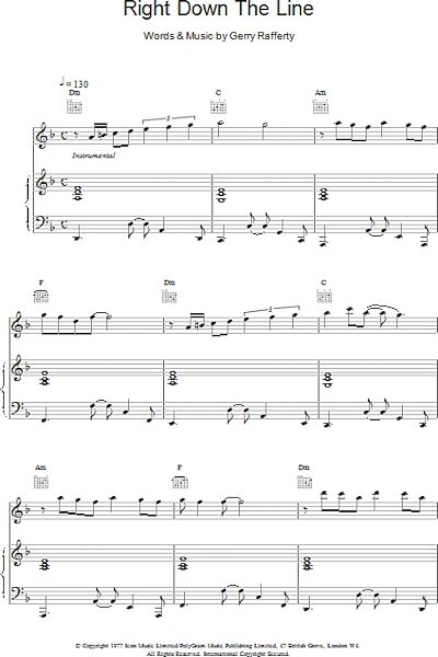 open zoom image for Right Down The Line - Piano/Vocal/Guitar, New, Main