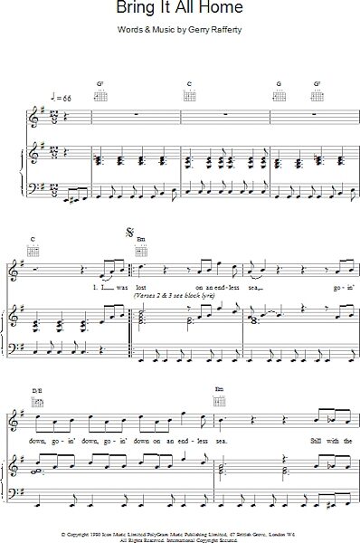 open zoom image for Bring It All Home - Piano/Vocal/Guitar, New, Main