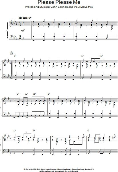 open zoom image for Please Please Me - Piano Solo, New, Main