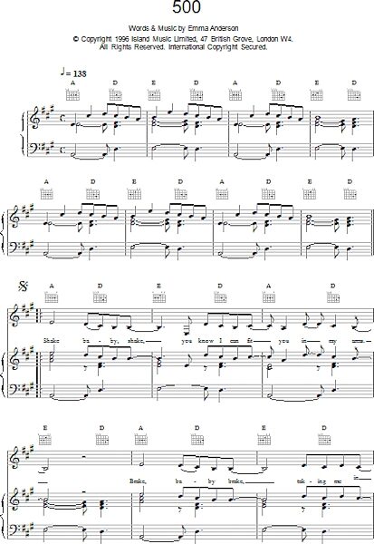 open zoom image for 500 - Piano/Vocal/Guitar, New, Main