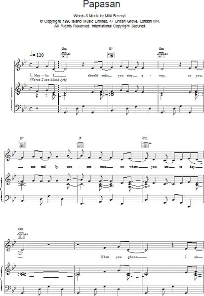 open zoom image for Papasan - Piano/Vocal/Guitar, New, Main