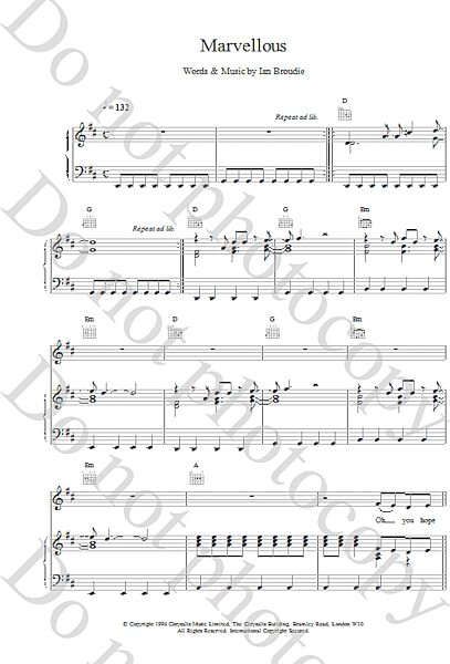 open zoom image for Marvellous - Piano/Vocal/Guitar, New, Main