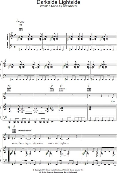 open zoom image for Darkside Lightside - Piano/Vocal/Guitar, New, Main