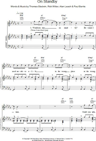 open zoom image for On Standby - Piano/Vocal/Guitar, New, Main