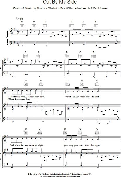 open zoom image for Out By My Side - Piano/Vocal/Guitar, New, Main