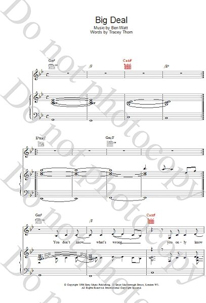 open zoom image for Big Deal - Piano/Vocal/Guitar, New, Main