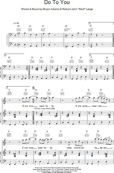 open zoom image for Do To You - Piano/Vocal/Guitar, New, Main