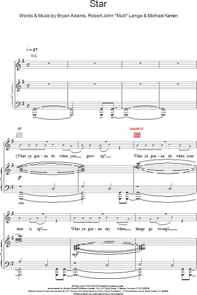 open zoom image for Star - Piano/Vocal/Guitar, New, Main