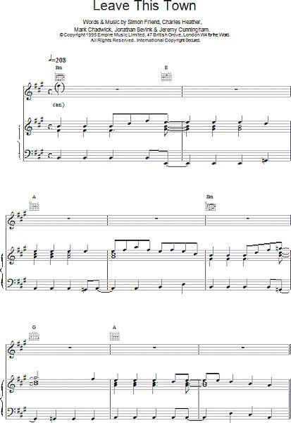 open zoom image for Leave This Town - Piano/Vocal/Guitar, New, Main