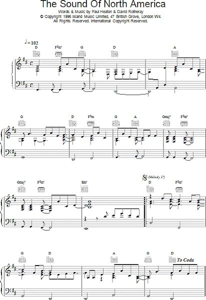 open zoom image for The Sound Of North America - Piano/Vocal/Guitar, New, Main