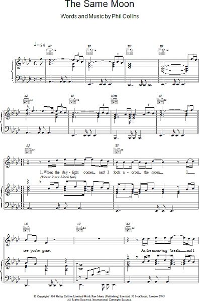 open zoom image for The Same Moon - Piano/Vocal/Guitar, New, Main