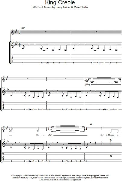 open zoom image for King Creole - Guitar TAB, New, Main