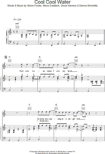 open zoom image for Cool Cool Water - Piano/Vocal/Guitar, New, Main