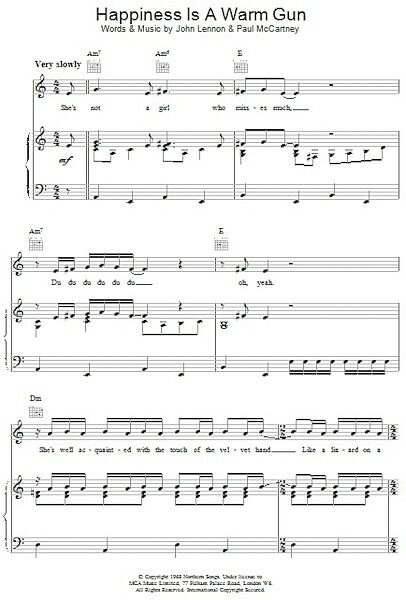 open zoom image for Happiness Is A Warm Gun - Piano/Vocal/Guitar, New, Main