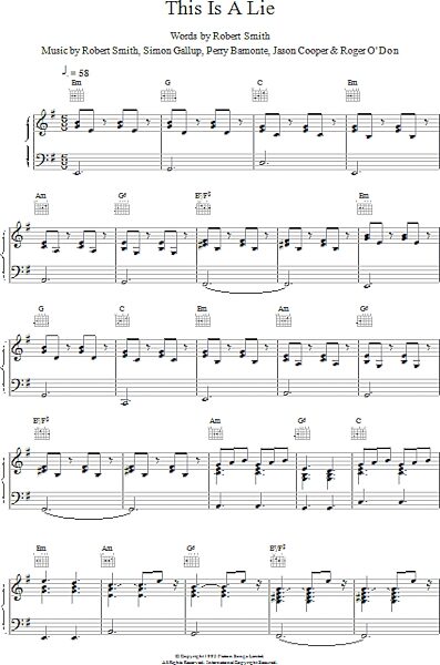 open zoom image for This Is A Lie - Piano/Vocal/Guitar, New, Main