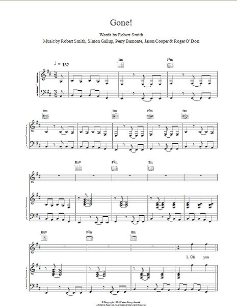 open zoom image for Gone! - Piano/Vocal/Guitar, New, Main