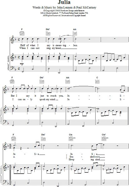 open zoom image for Julia - Piano/Vocal/Guitar, New, Main