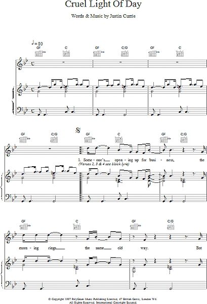 open zoom image for Cruel Light Of Day - Piano/Vocal/Guitar, New, Main