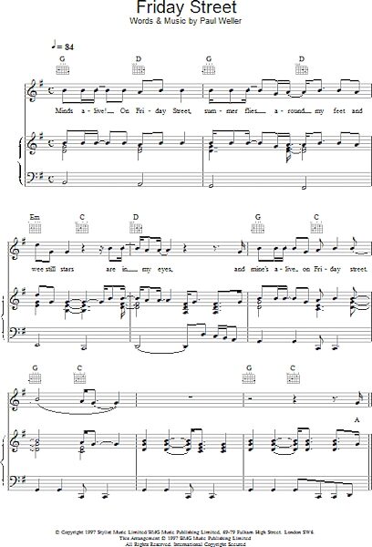open zoom image for Friday Street - Piano/Vocal/Guitar, New, Main