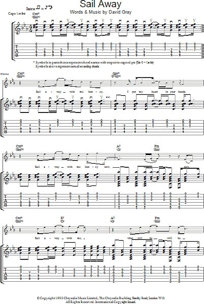 open zoom image for Sail Away - Piano/Vocal/Guitar, New, Main