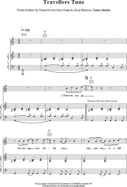 open zoom image for Travellers Tune - Piano/Vocal/Guitar, New, Main