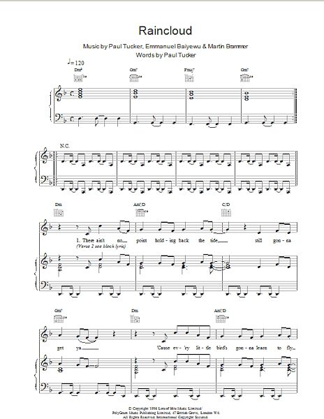 open zoom image for Raincloud - Piano/Vocal/Guitar, New, Main