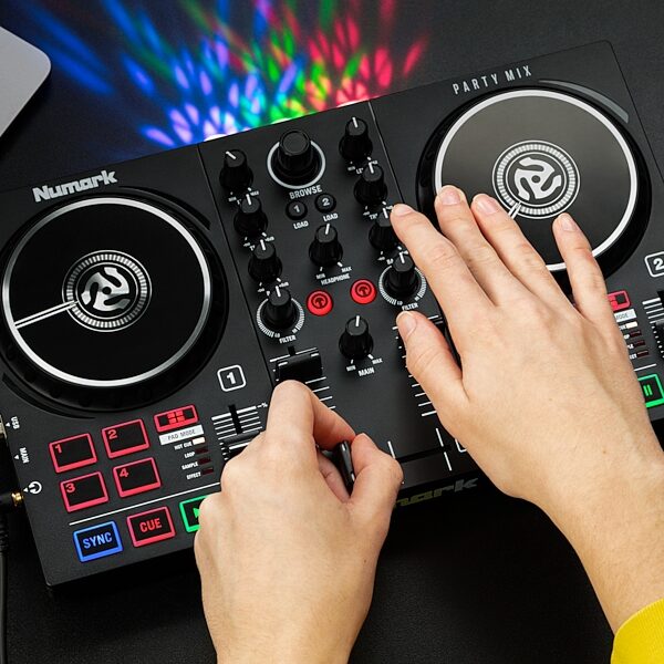open zoom image for Numark Party Mix II DJ Controller with Light Show, New, In Use