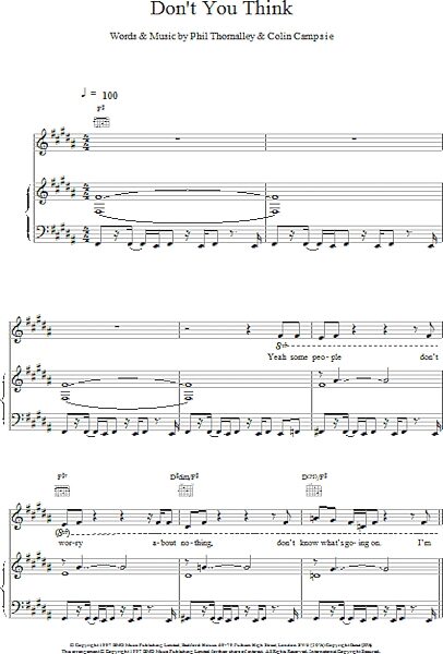 open zoom image for Don't You Think - Piano/Vocal/Guitar, New, Main