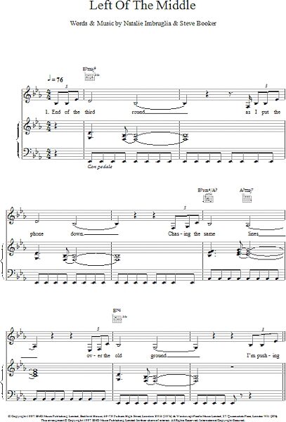 open zoom image for Left Of The Middle - Piano/Vocal/Guitar, New, Main