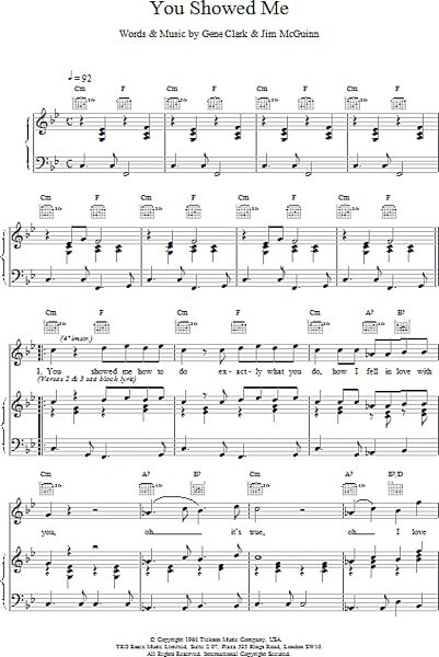 open zoom image for You Showed Me - Piano/Vocal/Guitar, New, Main