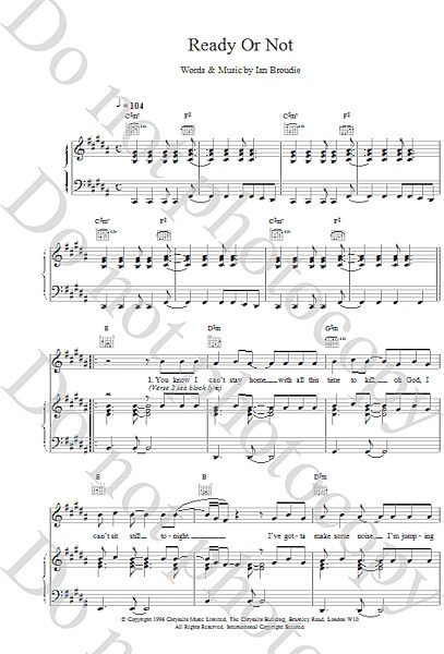 open zoom image for Ready Or Not - Piano/Vocal/Guitar, New, Main