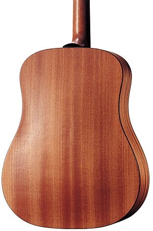 open zoom image for Taylor 110e Dreadnought Acoustic-Electric Guitar (with Gig Bag), Back