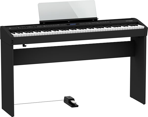 open zoom image for Roland FP-60X Digital Stage Piano, Black, Action Position Front