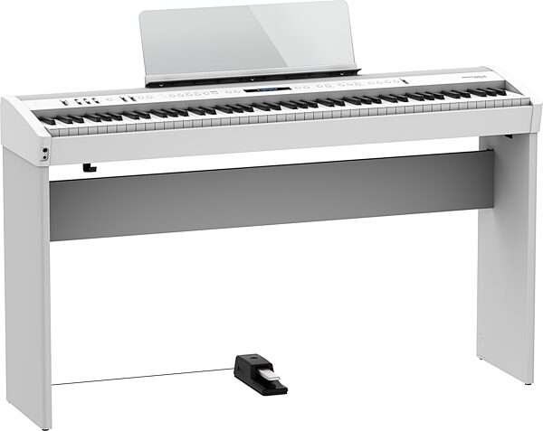 open zoom image for Roland FP-60X Digital Stage Piano, White, Open Box (Very Good), Action Position Back