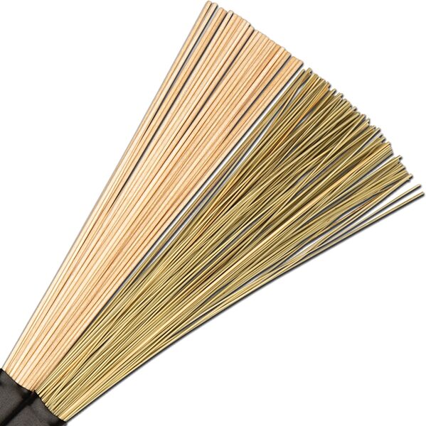open zoom image for Vic Firth RE-MIX Brushes, 2 Pairs, Grass/Birch, Action Position Back