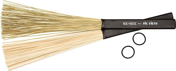 open zoom image for Vic Firth RE-MIX Brushes, 2 Pairs, Grass/Birch, Action Position Back