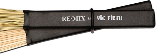 open zoom image for Vic Firth RE-MIX Brushes, 2 Pairs, Grass/Birch, Action Position Back