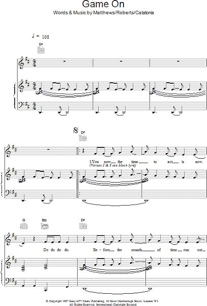 open zoom image for Game On - Piano/Vocal/Guitar, New, Main