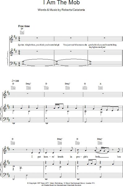 open zoom image for I Am The Mob - Piano/Vocal/Guitar, New, Main