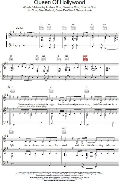 open zoom image for Queen Of Hollywood - Piano/Vocal/Guitar, New, Main