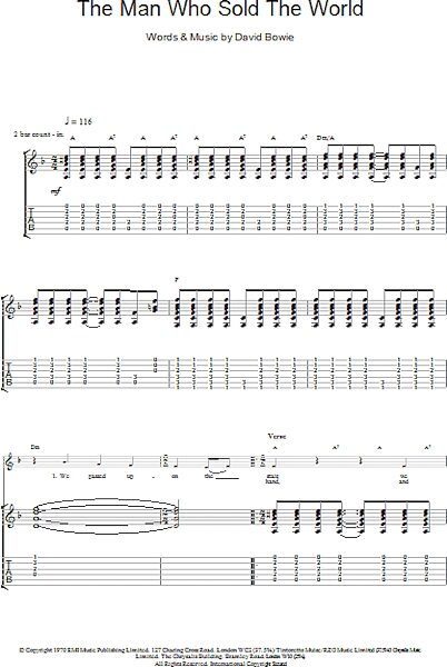open zoom image for The Man Who Sold The World - Guitar TAB, New, Main