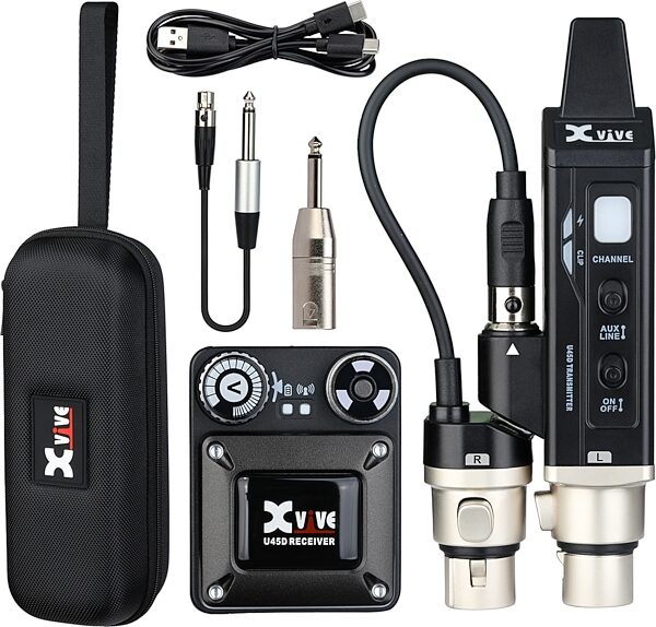 open zoom image for Xvive U45D Stereo 5.8GHz Digital Wireless In-Ear Monitor System, New, Action Position Back