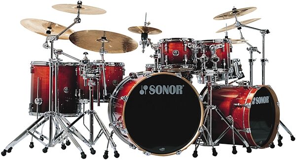 open zoom image for Sonor Force 2007 Stage2 5-Piece Drum Shell Kit, Amber Fade