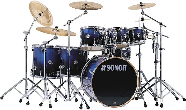 open zoom image for Sonor Force 2007 Stage2 5-Piece Drum Shell Kit, Blue Fade